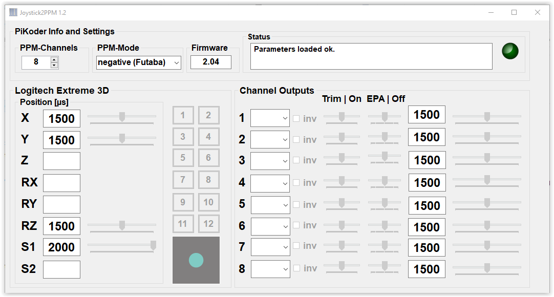 Joystick2PPM UI